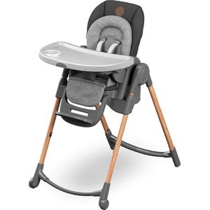 Kinderstoel, meegroeiend, 0-14 jaar, tot 60 kg, hoge stoel voor baby's, 9 hoogtestanden, 5 hellingsposities, 4 tabletposities, compact opvouwbaar