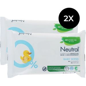 Neutral Baby Wipes - 2 x 52 sheets