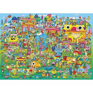 Doodle Village Puzzel (1000 stukjes) - Pens are my Friends