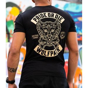 PRIDE or Die T-Shirt Wolfpack Zwart maat XXXL