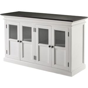 HalifaxContrast dressoir 4 deuren wit, zwart.