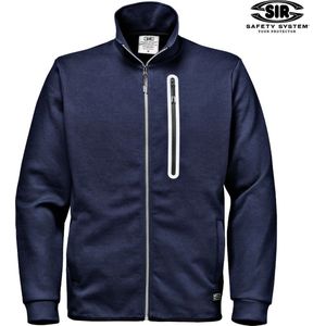 SIR SAFETY BIG POCKET Werksweatshirt Sweatshirt Donkerblauw - Katoen Polyester Grote zak met ritssluiting Binnenzakken van jerseystof
