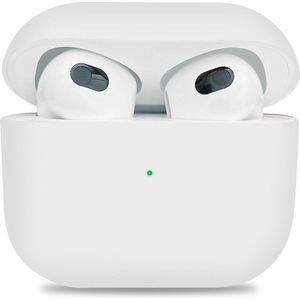 Geschikt Voor Airpods 3 Hoesje Siliconen Case - Wit - Airpods 3 Siliconen Case Hoesje Wit - Airpods 3 hoesje