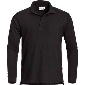 Santino Matt Polo-shirt lange mouwen - Zwart - M