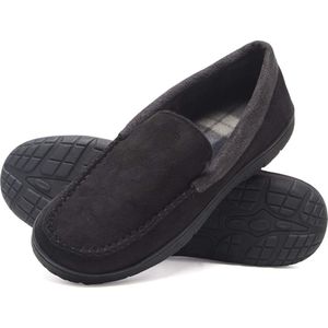 Pantoffels Heren - Sloffen - Mocassins - Zwart - Anti-slip - Maat 44/45 - Comfeet