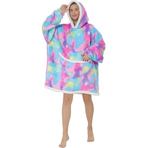 Hoodiedeken, Sherpa Extra Grote Fleecehoodie, / ochtendjas, Comfort Badjas voor dames en heren, wollig, Winter deken - Fleece dekentje - Hoodie Blanket