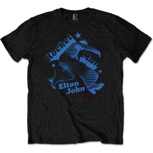 Elton John - Rocketman Jump Heren T-shirt - S - Zwart