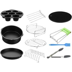 Airfryer Accessoires - 15 Stuks - Aifryer Philips XXL & XL - Airfryer Tefal - Airfryer Bakvorm - Keuken - Airfryer XL - Airfryer XXL - ø 20 cm