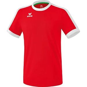 Erima Retro Star Shirt Korte Mouw Kinderen - Rood / Wit | Maat: 164