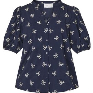 SisterS point Blouse Varia Ss Sh3 17157 Navy/cream Dames Maat - L