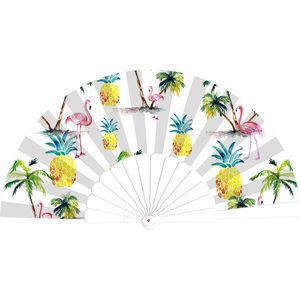 Spaanse zomerse waaier - flamingo - ananas - palmboom