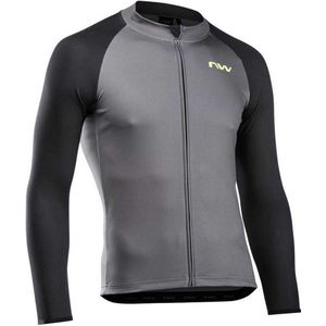 NORTHWAVE Blade 4 Lange Mouwen Fietsshirt Heren - Grey / Fluor Yellow - M