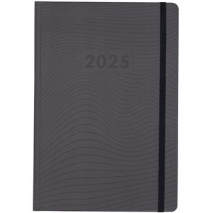 MGPcards - A4 Agenda 2025 - Sluiting Elastiek - Weekoverzicht 1w/2p - Zwart - 21 x 29,7 cm