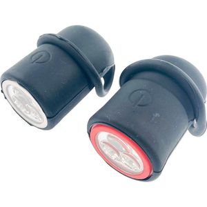 Benson Fietslampjes - Led - Set van 2 - op Batterij - Rood - Wit - Voorlicht - Achterlicht - Voor en achter - Fietsverlichting - Kinderen - Volwassenen