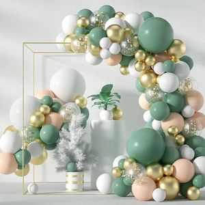 FeestmetJoep® Ballonnenboog Groen- 130-delig ballonnenpakket - Babyshower - Ballonnenboog verjaardag - Huwelijk - Pensioen versiering - Geslaagd versiering - Ballonnen pilaar
