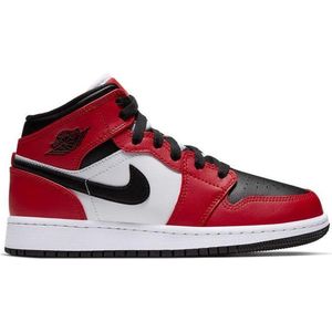 Nike Air Jordan 1 Mid (GS), Black/Black-Gym Red, 554725 069, EUR 36.5