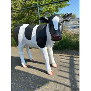 Goodyz- Boerderij dieren - Koe - Kalf - Kalfje - Zwart/Wit Kalfje - zonder Hoorns - 100cm Hoog