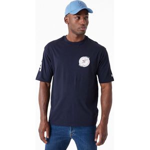 LA Dodgers Baseball Graphic Navy Oversized T-Shirt - Maat: XL