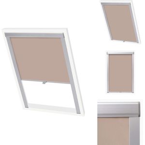 vidaXL Rolgordijn - Rolgordijnen - Gordijn - Gordijnen - Rolgordijn verduisterend beige CK04