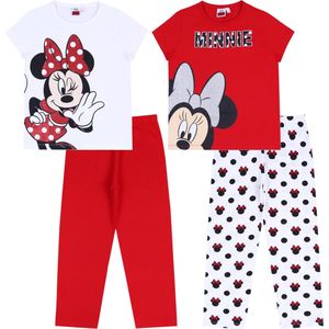 2x witte en rode Minnie Mouse pyjama DISNEY