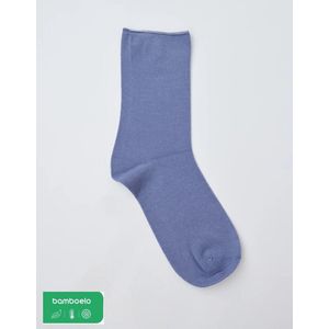 1 paar Bamboe Sokken - Bamboelo Socks - Dames Sokken - Maat 36-40 - Blauw - Naadloze Sokken - %80 Bamboe