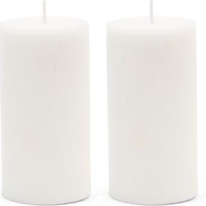 Riviera Maison Kaarsen - Pillar Candle ECO off-white 7x13 - Wit Set van 2 stuks