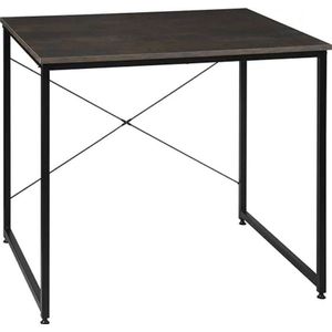 BukkitBow - Bureau / Computertafel (80X70X60CM) - Zwart met Roest Look