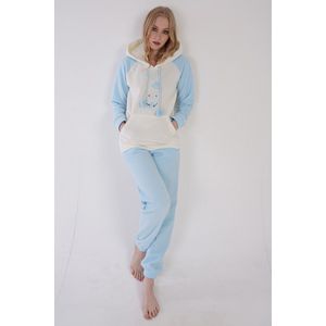 Vienetta - Dames Fleece Pyjama Set, Lange Mouwen - L