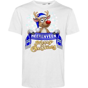 T-shirt Heerenveen | Foute Kersttrui Dames Heren | Kerstcadeau | SC Heerenveen supporter | Wit | maat XS