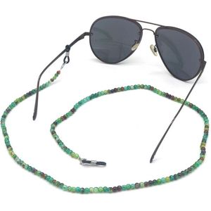 Zonnebrilkoord - kralen - groen - zomer - strand - beach - vrouwen - accessoire - zonnebril – hip
