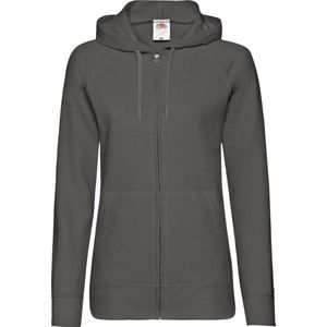 Fruit Of The Loom Dames Getailleerd Lichtgewicht Hoodie Dames met Capuchon(240 GSM) (Licht Graphite)