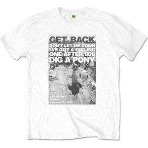 The Beatles - Rooftop Shot Heren T-shirt - XL - Wit