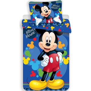Disney Mickey Mouse Smile - Dekbedovertrek - Eenpersoons - 140 x 200 cm - Polyester