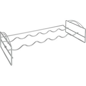 Tomado Metalex - Flessenrek - Ook voor wijn - 56 x 25 x 13 cm - 6 flessen - Stapelbaar