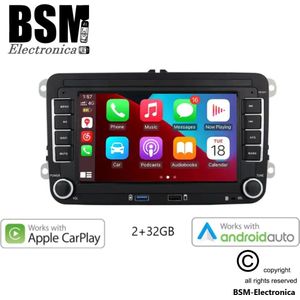 Volkswagen Autoradio RCD330 Android 13 Draadloos AppleCarplay Android auto Navigatie multimedia