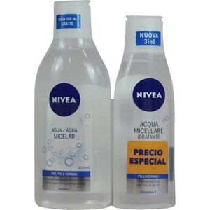 NIVEA Essentials Verfrissend & Verzorgend Micellair Water Normale huid - 400 ml + 200 ml - Duo Pack