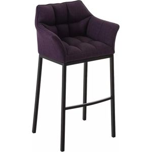 In And OutdoorMatch Barkruk Allan - Midnight Purple - Met rugleuning en armleuning - Ergonomisch - Set van 1 - Deluxe