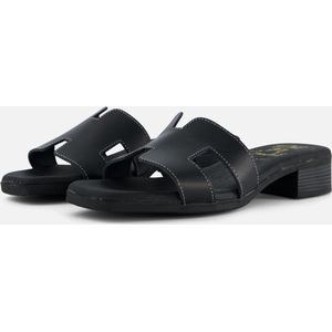 Oh My Sandals Slippers zwart Leer - Dames - Maat 42