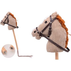 Holly Horse - Hobby paard met geluid ca. 80 cm met halster , stokpaardje voor hobby horsing om op te rijden voor kinderen stokpaard stokpaarden stok paard