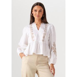 Neo Noir Ginia Emb Blouse Blouses Dames - Wit - Maat 34
