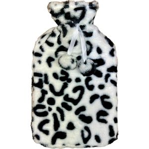 Pluche warmwaterkruik 175 liter - winteravond metgezel - trendy kleuren - optimale warmteprestaties (sneeuwluipaard)