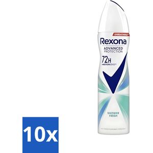 Rexona - Deodorant Spray - Advanced Protection - Shower Fresh - Anti-Transpirant & Perspirant - 150ml - Bulkverpakking - 10 stuks