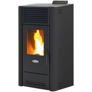 Fair BIO 80A Pelletkachel 8 kW – Compact Design – Hoog Rendement – Programmeerbaar – Voorventilatie – Antraciet – Verwarmt tot 240 m³