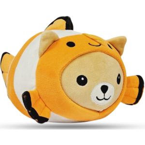 Hond in Clownvis Onesie Pyjama Kawaii Pluche Knuffel 18 cm - Speelgoed Knuffels voor Kinderen Jongens Meisjes - Kawaii Kussen - TikTok Plush Toy - Waterdier Zeedier Vis Fish - Dog Puppy Hondje - Squishy Squish Knuffel