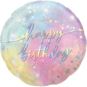 Anagram Folieballon Happy Birthday 43 Cm Roze/blauw