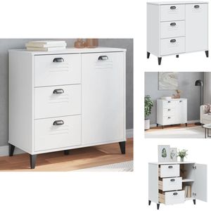 vidaXL Dressoir - Dressoirs - Opbergkast - Wandkast - Dressoir VIKEN 80x40x80 cm bewerkt hout wit