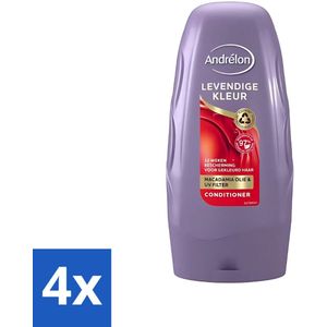 Andrélon - Levendige Kleur - Conditioner - Kleurbehoud - 250 ml - Voordeelverpakking - 4 stuks