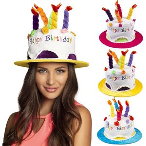 Boland - Hoed Cream cake 'Happy Birthday' assorti - 59 - Volwassenen - Unisex -