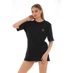 Unisex Soft Cotton Rainbow Tshirt- Super Soft Comfotabele t-shirt - Zwart- Maat M - cadeau - pride