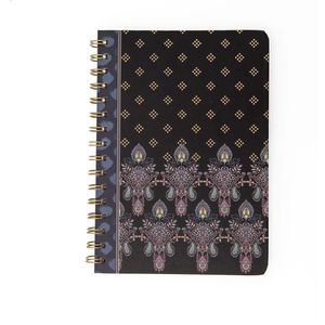 Melli Mello Journal Notebook - Notitieboek A5 Hardcover met Ringband - Notitieblok met Lijnbedrukking - Paisley Vibes - 21x15x2 cm